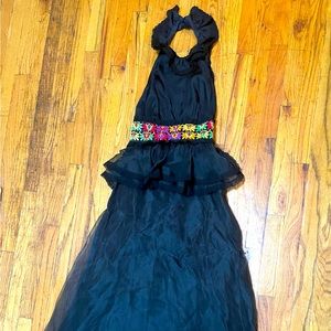 Vintage backless maxi dress